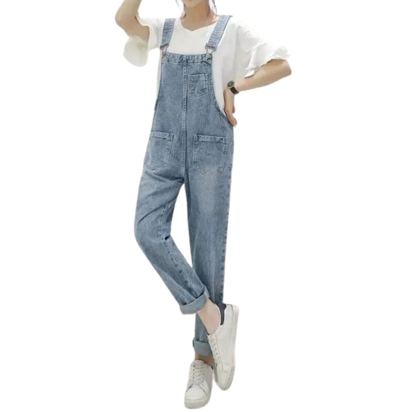 Salopette en Jean Décontractée pour Femme - Style Minimaliste et Confortable - Salopette Mania