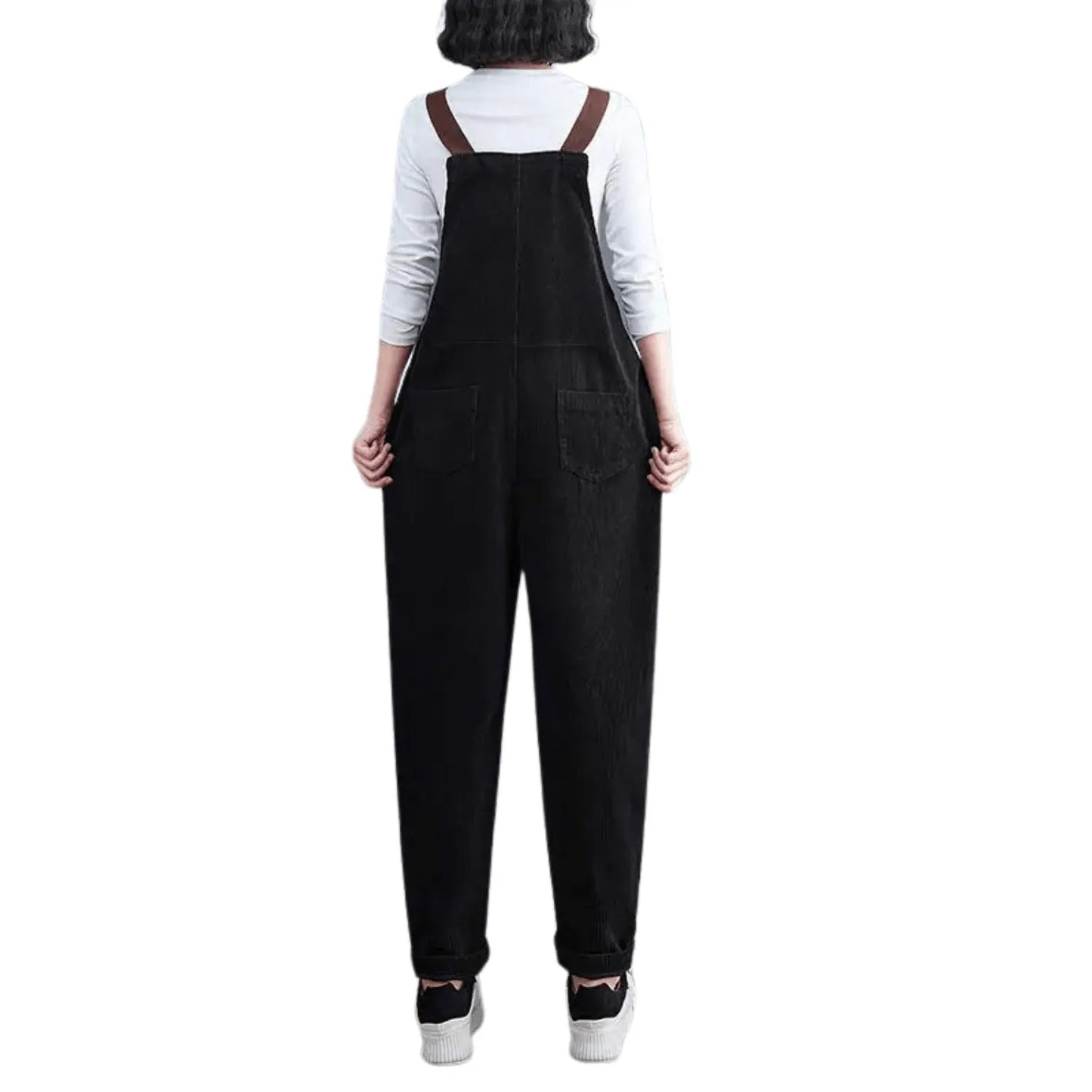 Salopette en Nylon Noir Absolu pour Femme - Élégance et Confort au Quotidien - Salopette Mania