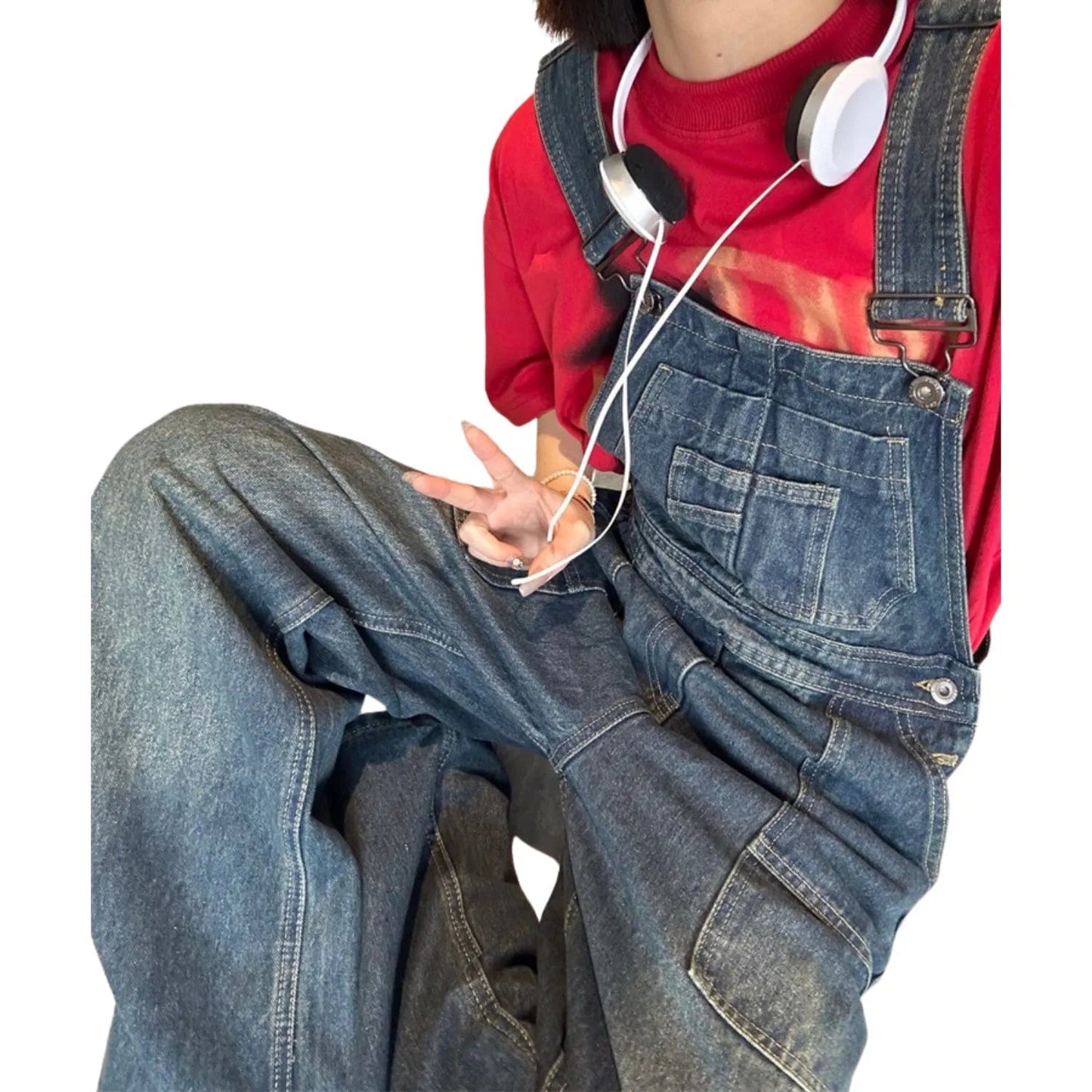 Salopette Jean Oversize pour Femme – Style Urbain et Confort Moderne - Salopette Mania