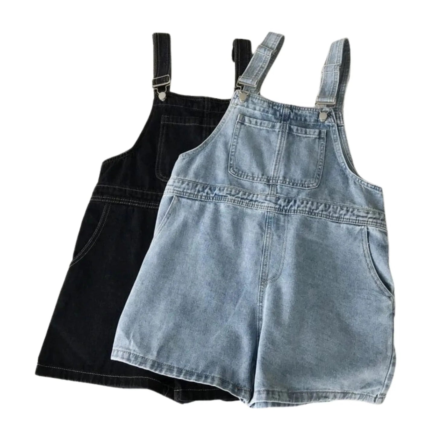 Salopette Short en Jean pour Femme - Style Décontracté et Estival - Salopette Mania