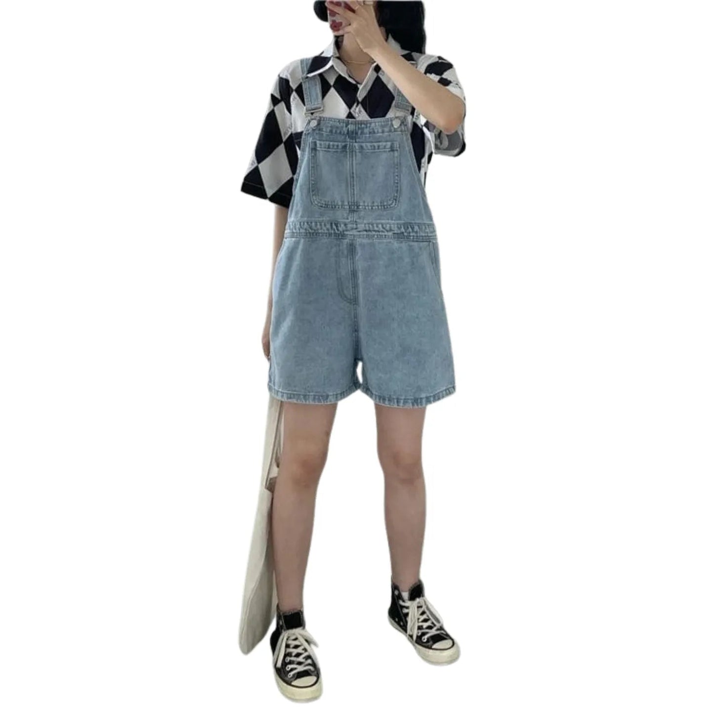 Salopette Short en Jean pour Femme - Style Décontracté et Estival - Salopette Mania