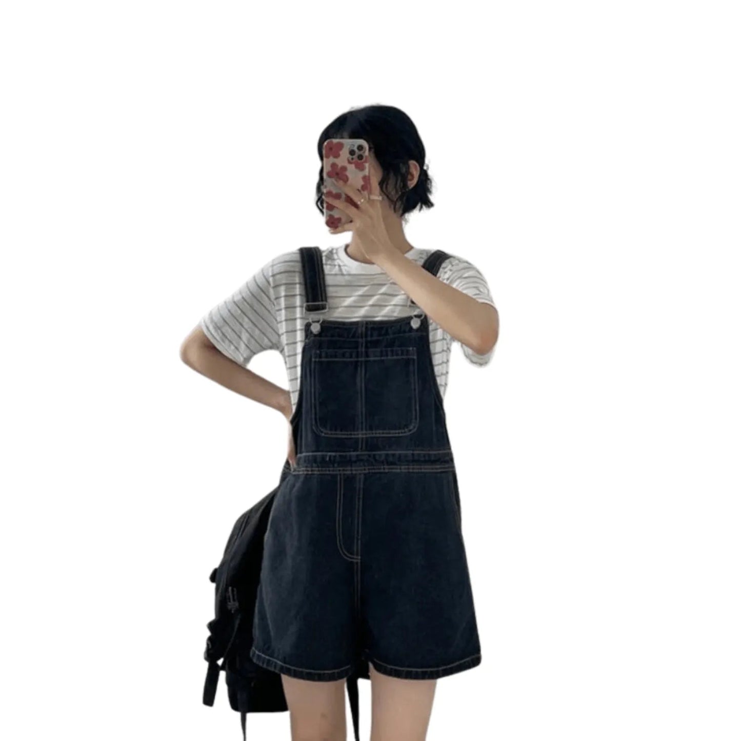 Salopette Short en Jean pour Femme - Style Décontracté et Estival - Salopette Mania