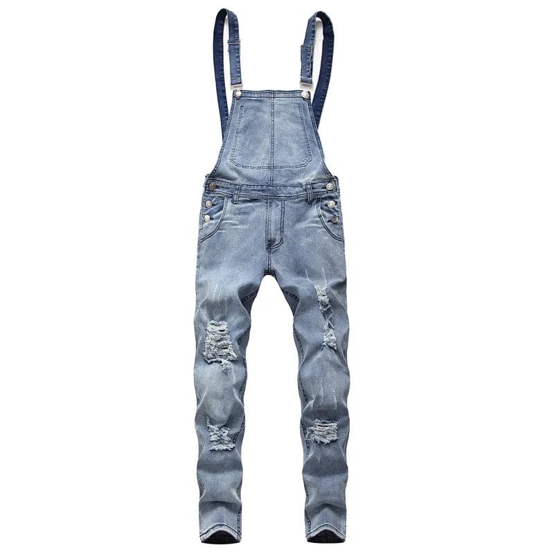 Salopette Slim en Jean pour Homme - Style Urbain et Moderne - Salopette Mania