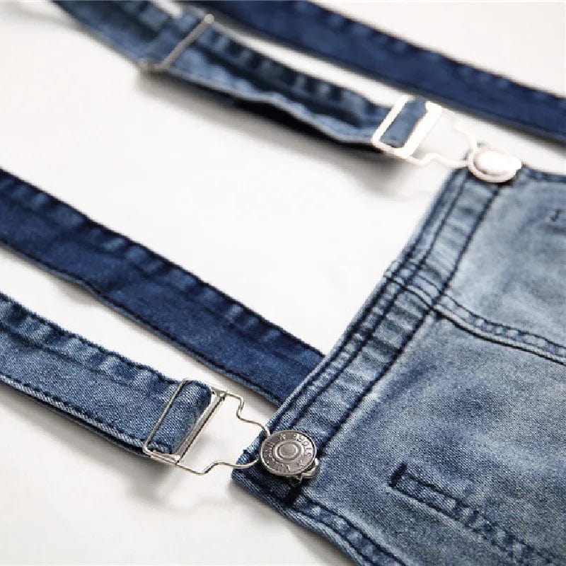 Salopette Slim en Jean pour Homme - Style Urbain et Moderne - Salopette Mania