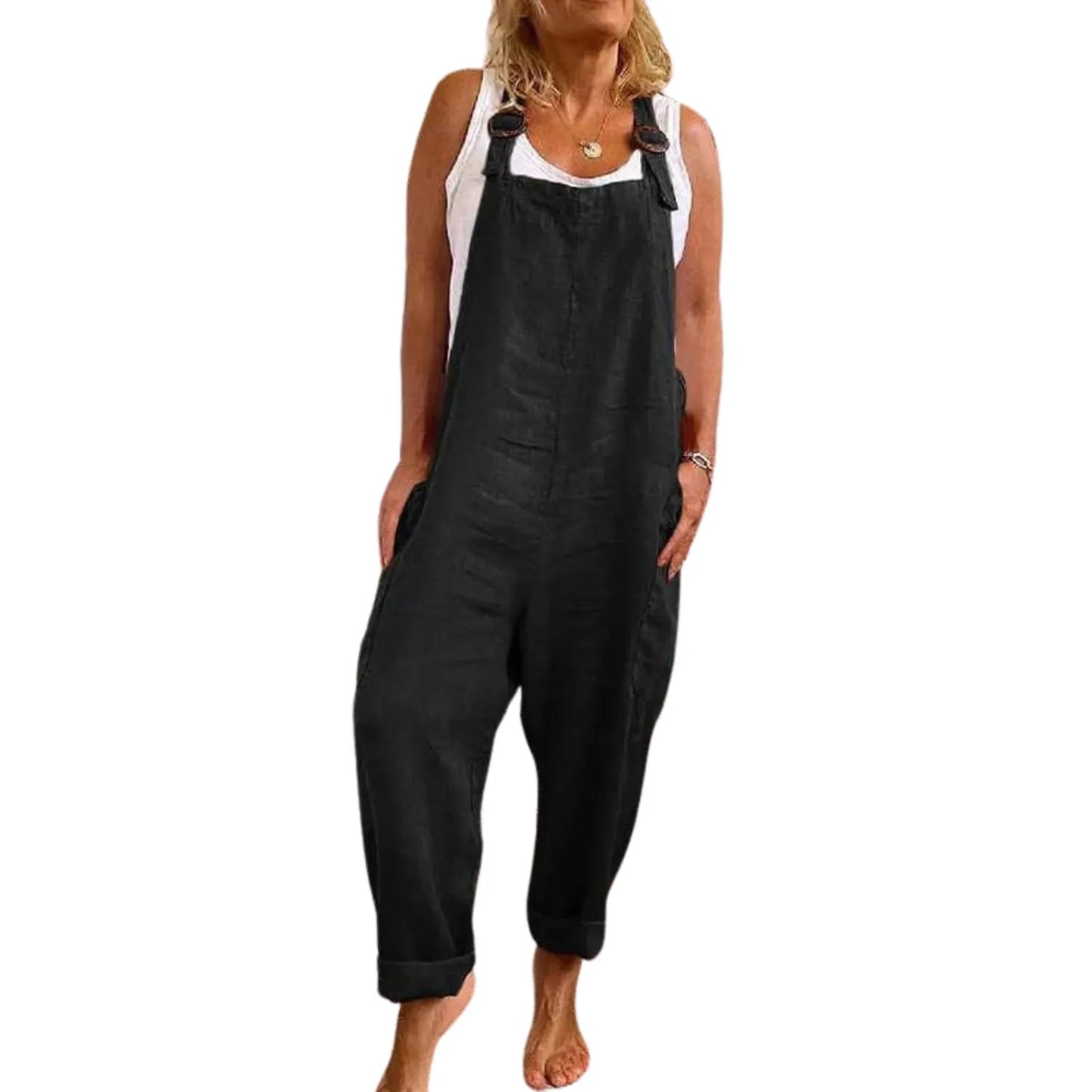 Salopette vintage Ample pour Femme - Style Décontracté Chic - Salopette Mania