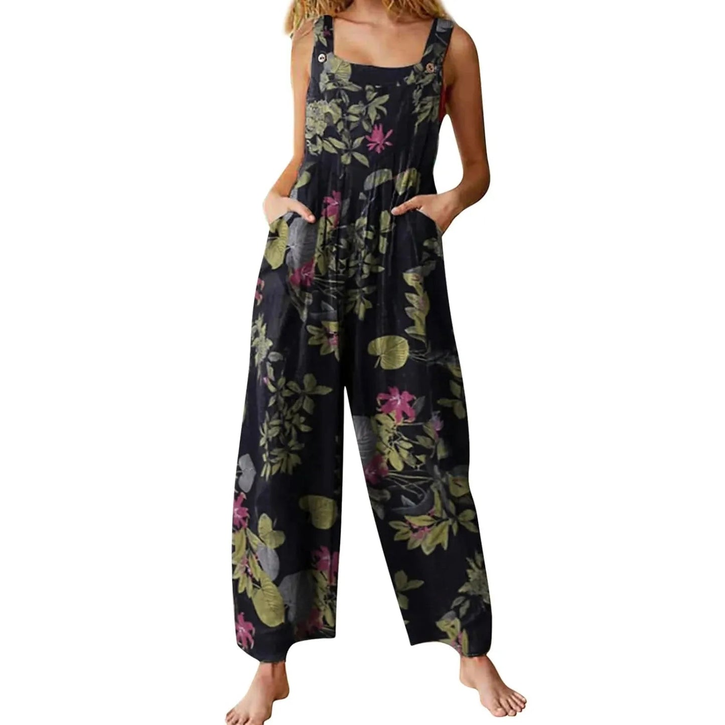 Salopette Vintage Style Patchwork Coloré pour Femme - Look Bohème Chic - Salopette Mania