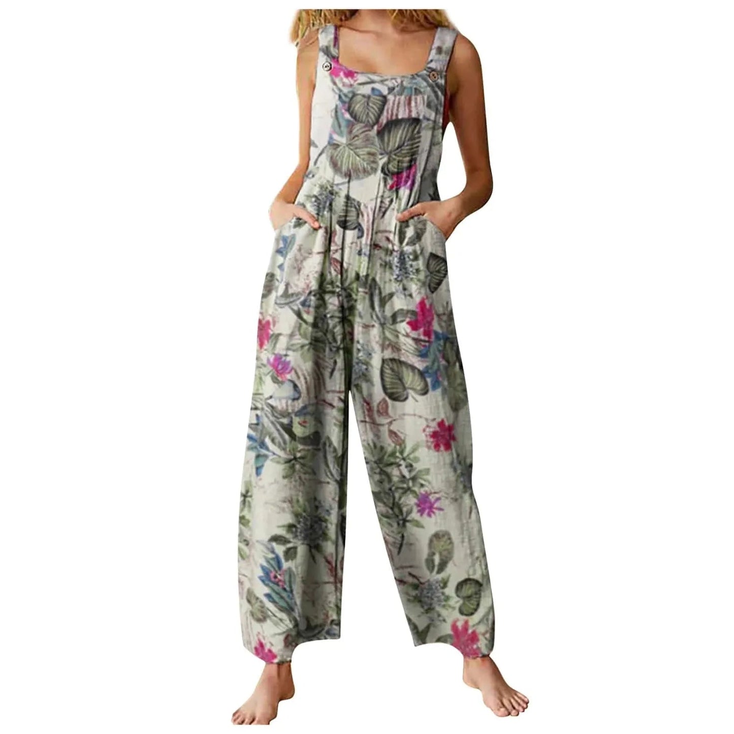 Salopette Vintage Style Patchwork Coloré pour Femme - Look Bohème Chic - Salopette Mania