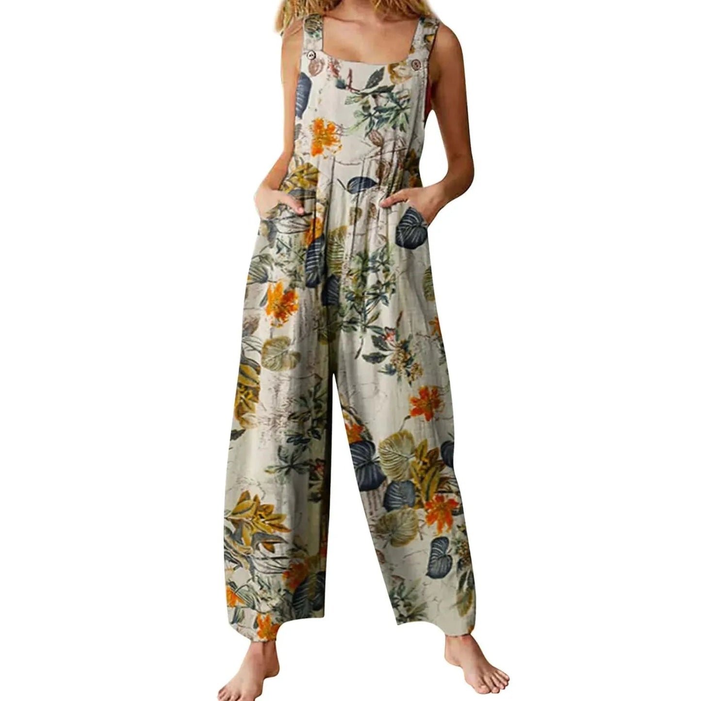 Salopette Vintage Style Patchwork Coloré pour Femme - Look Bohème Chic - Salopette Mania