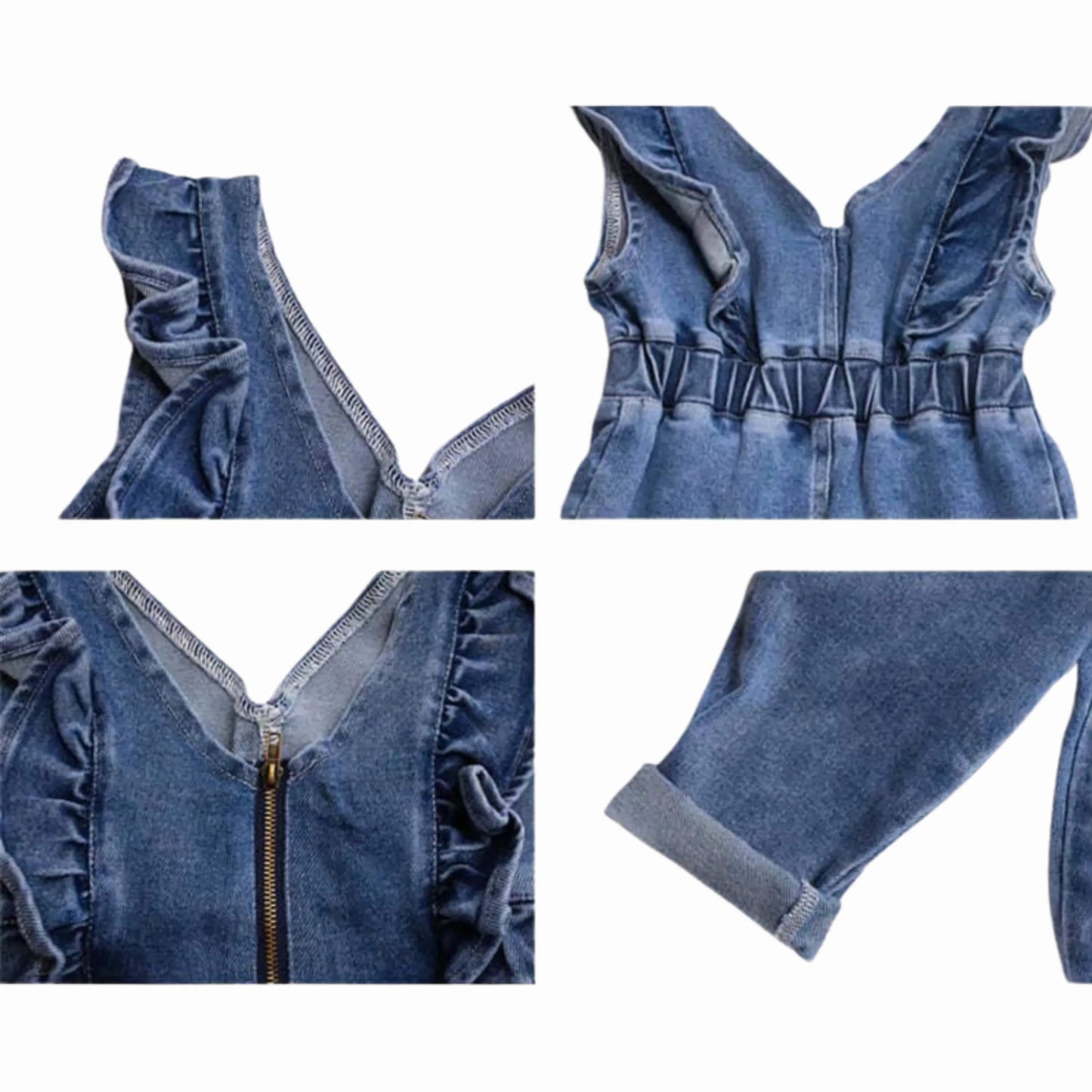 Salopette Zippée en Jean pour Enfant - Confort et Style Ludique - Salopette Mania