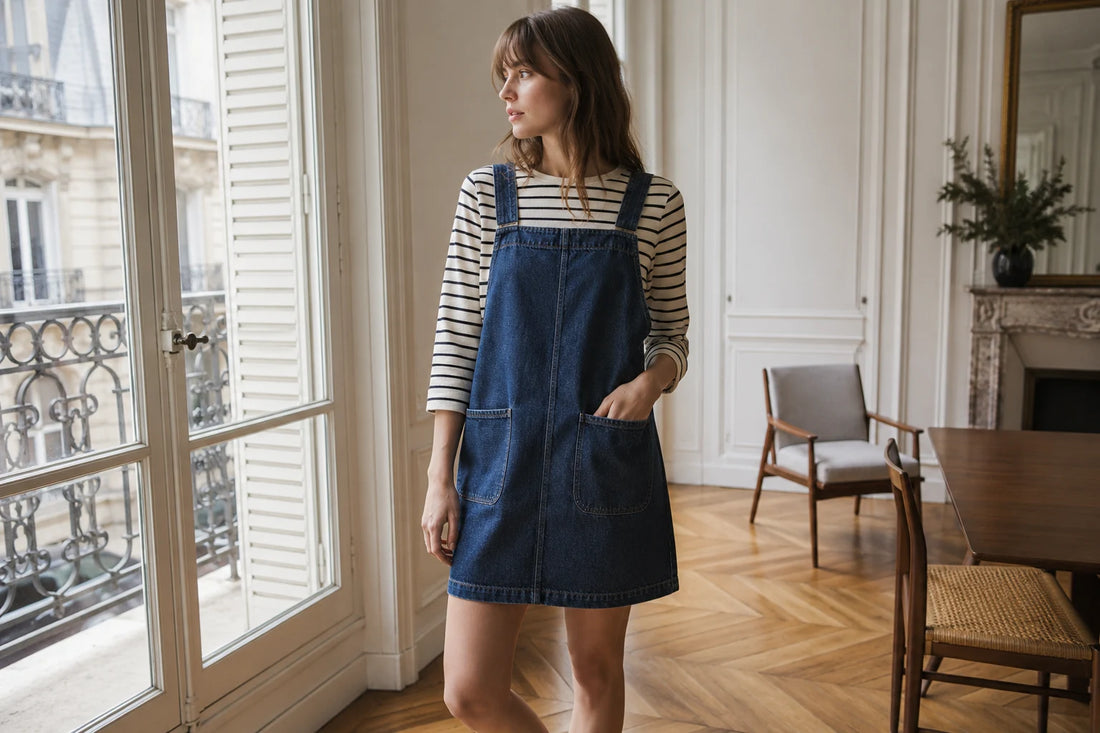 Comment porter une robe salopette sans avoir l'air de sortir d'une comédie musicale ?