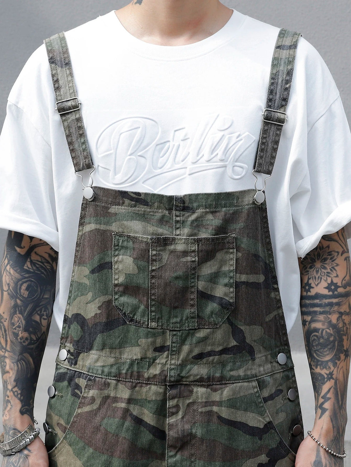 Salopette de Travail Homme Camouflage Multi-Poches