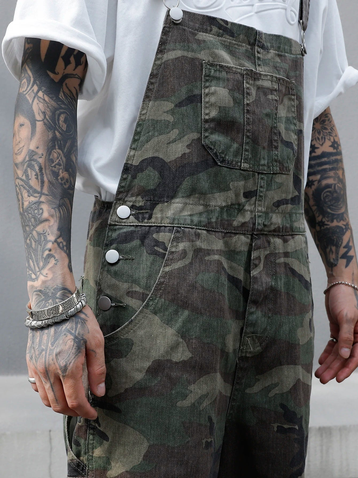 Salopette de Travail Homme Camouflage Multi-Poches