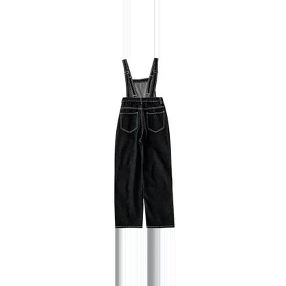 Salopette en Jean Femme Boutonnée Style Coréen