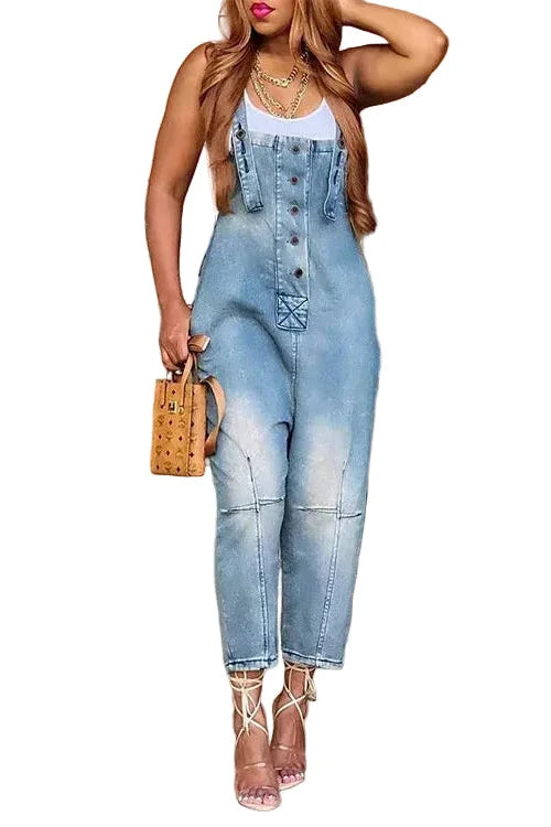 Salopette en Jean Femme Bureau Automne