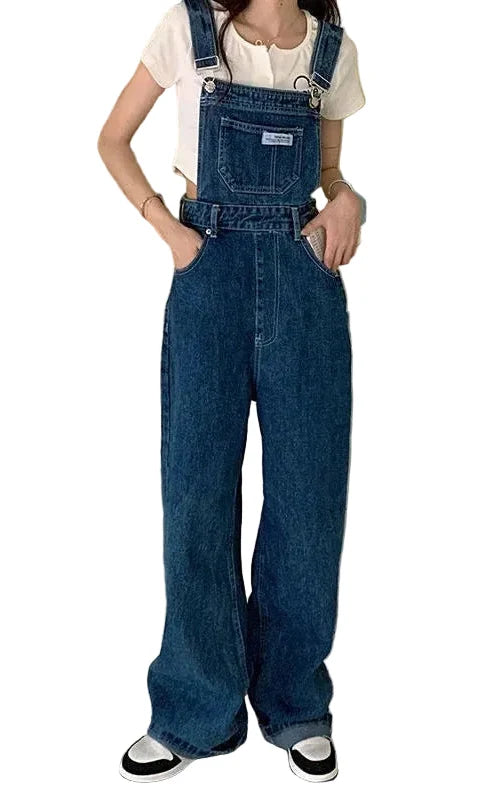 Salopette en Jean Femme Style Coréen Baggy
