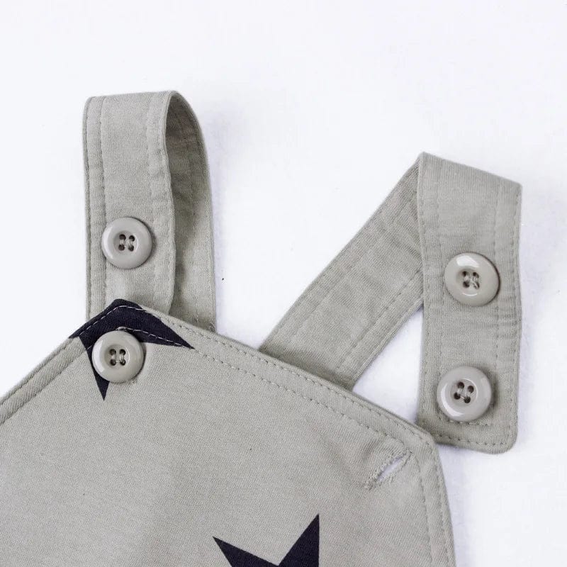 Ensemble Salopette et Bonnet Bébé avec Étoiles - Confort et Style Assurés - Salopette Mania