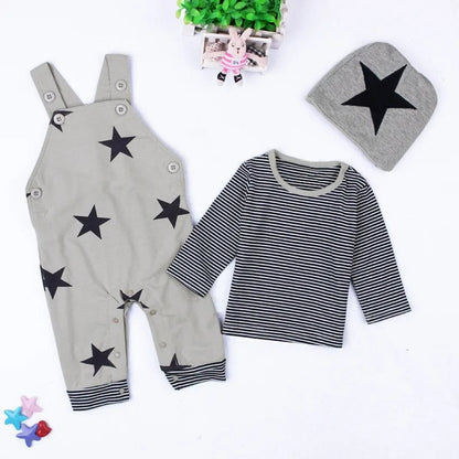 Ensemble Salopette et Bonnet Bébé avec Étoiles - Confort et Style Assurés - Salopette Mania