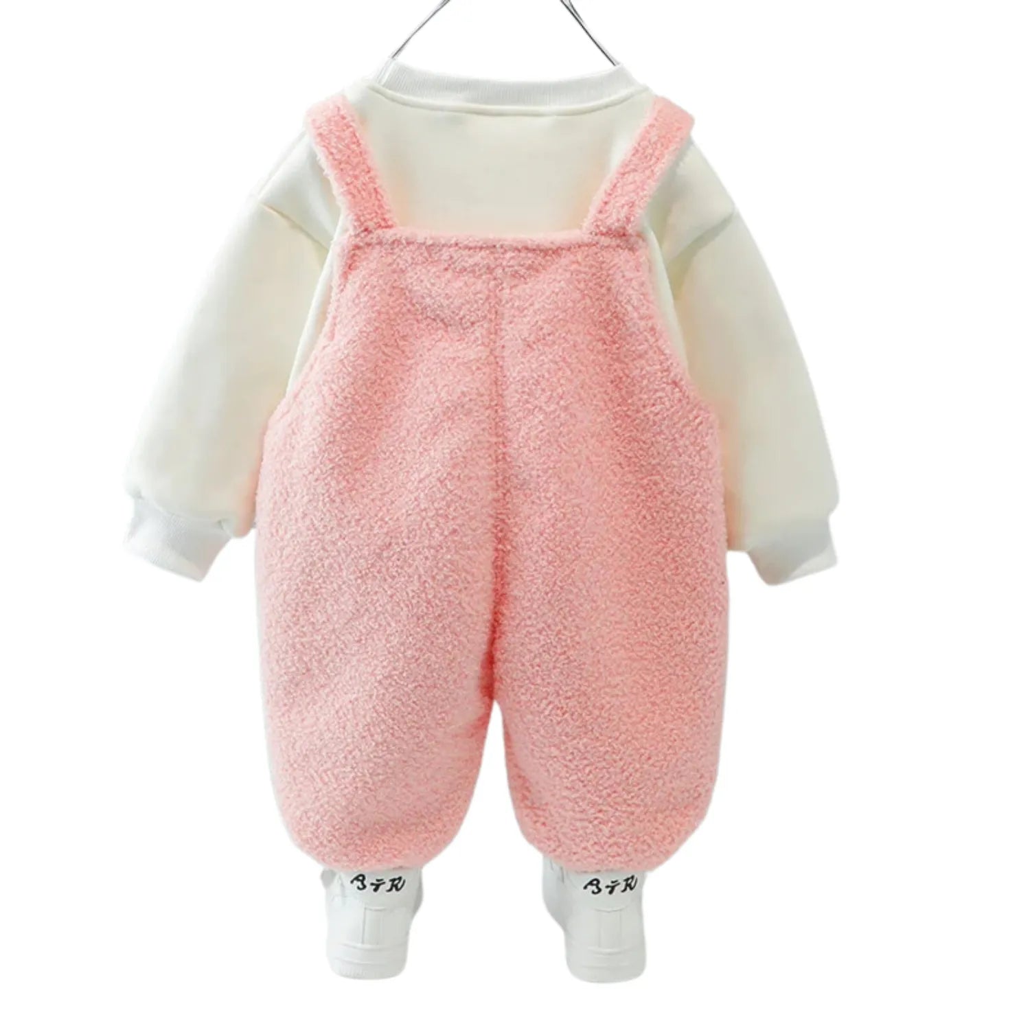 Ensemble Salopette et Pull Enfant - Motif Ours Rose Douillet et Adorable - Salopette Mania