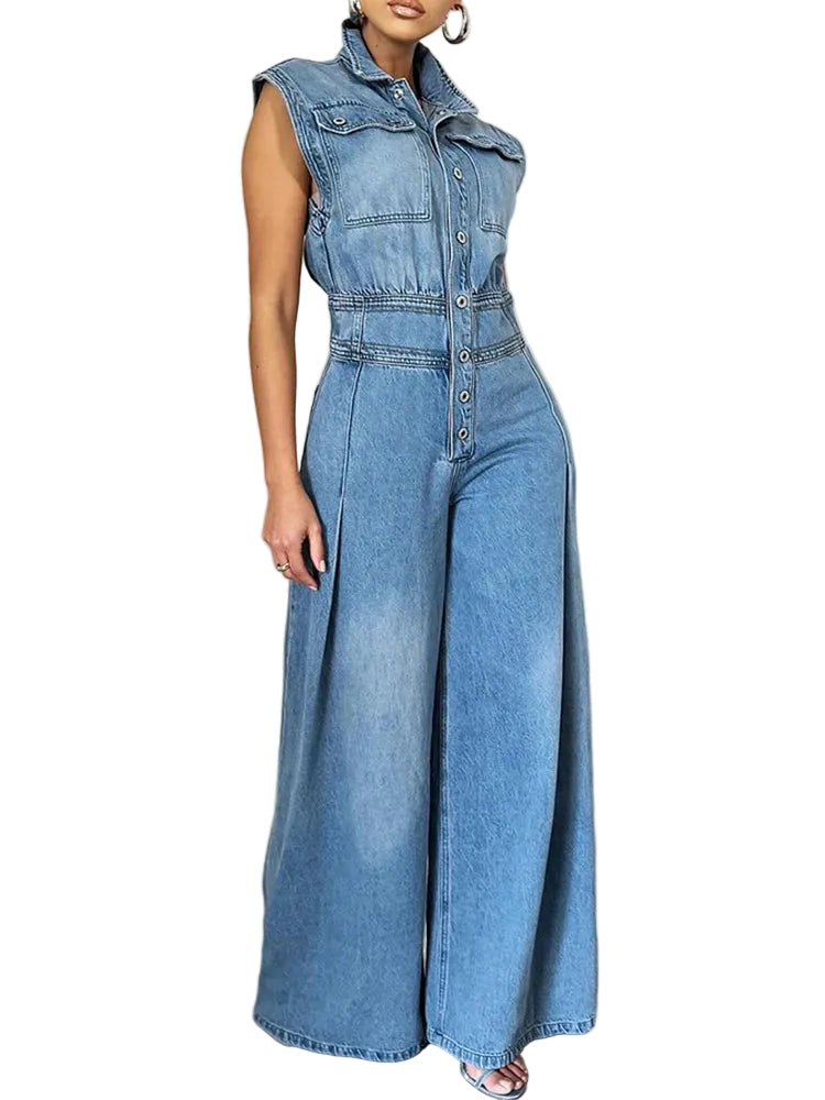 Salopette en Jean Femme Vintage Baggy