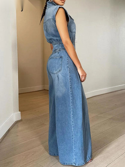 Salopette en Jean Femme Vintage Baggy
