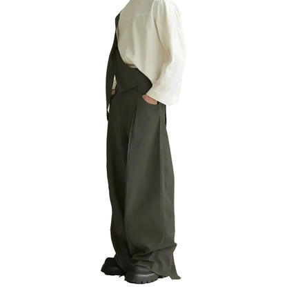 Salopette en Jean Homme Oversize Jambe Large