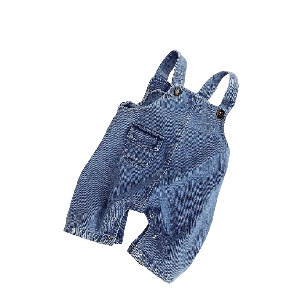Salopette Bébé en Jean avec Poche - Style Décontracté et Pratique - Salopette Mania