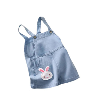 Salopette Bébé en Jean - Motif Lapin pour un Look Doux et Ludique - Salopette Mania