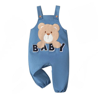 Salopette Bébé en Toucher Doux avec Motif Nounours - Salopette Mania