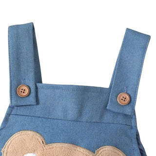 Salopette Bébé en Toucher Doux avec Motif Nounours - Salopette Mania