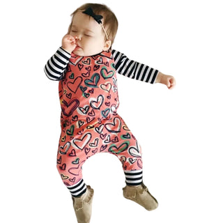 Salopette Bébé Motif Cœur - Douceur et Style pour Votre Petit Trésor - Salopette Mania