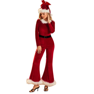 Salopette de Noël Femme Rouge - Élégance Festive - Salopette Mania