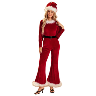 Salopette de Noël Femme Rouge - Élégance Festive - Salopette Mania