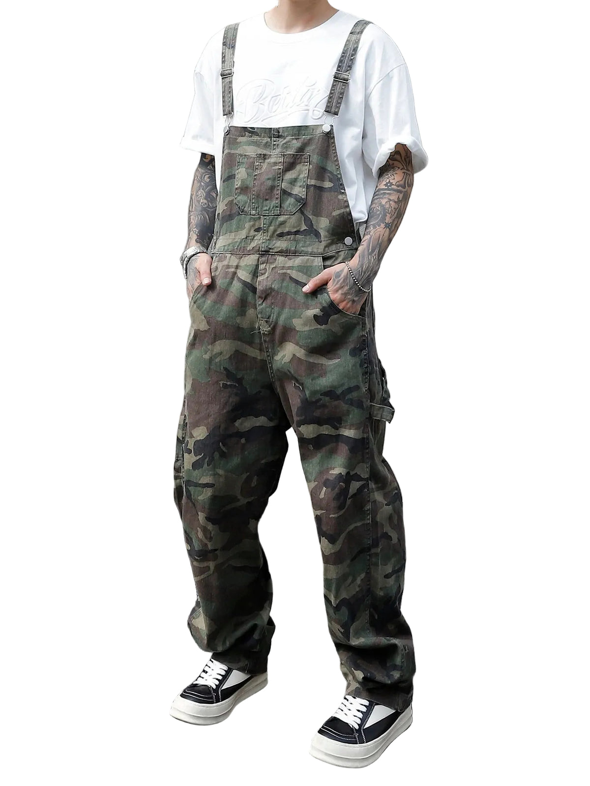 Salopette de Travail Homme Camouflage Multi-Poches