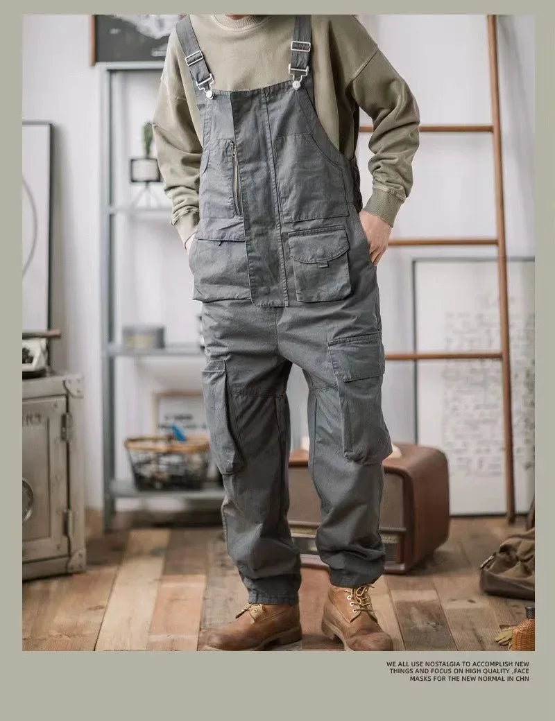 Salopette de Travail Homme Vert Clair Multi-Poches