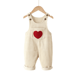 Salopette en Coton pour Enfant avec Motif Cœur – Confort et Tendresse - Salopette Mania