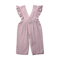 Salopette en Coton Rose pour Petite Fille