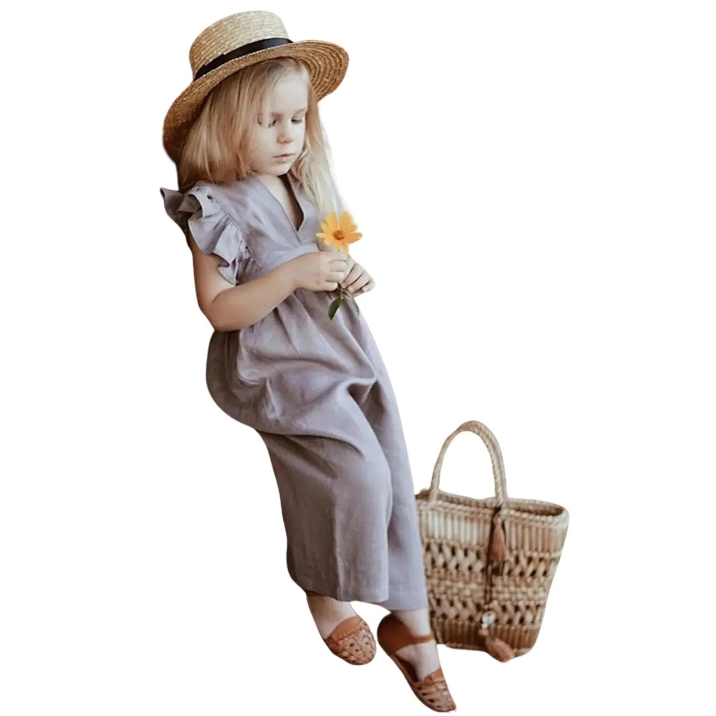 Salopette en Coton Rose pour Petite Fille – Élégance et Confort - Salopette Mania