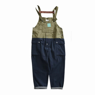 Salopette en Jean Bicolore pour Homme Cargo - Style Moderne et Fonctionnel - Salopette Mania