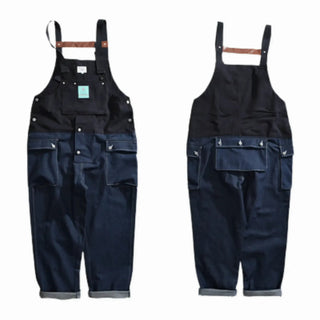 Salopette en Jean Bicolore pour Homme Cargo - Style Moderne et Fonctionnel - Salopette Mania