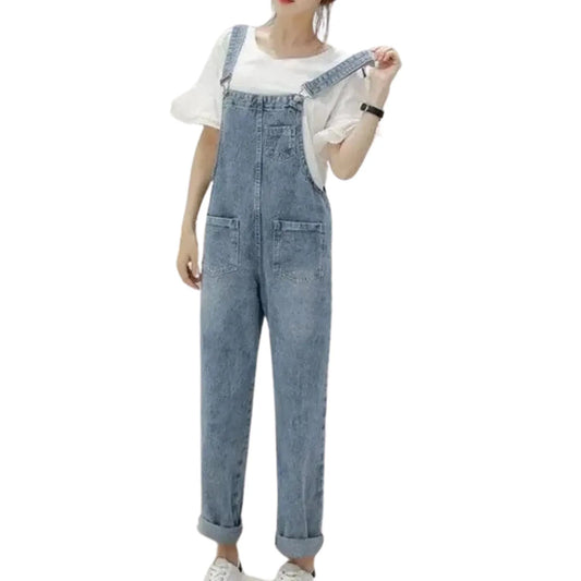Salopette en Jean Décontractée pour Femme - Style Minimaliste et Confortable - Salopette Mania