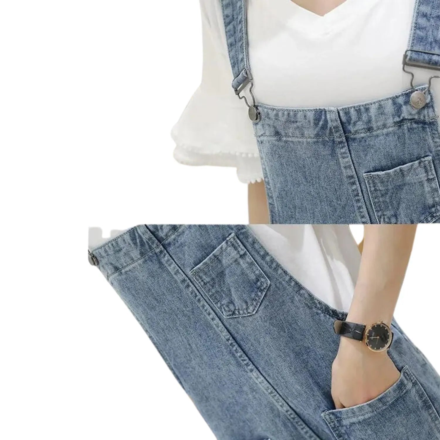 Salopette en Jean Décontractée pour Femme - Style Minimaliste et Confortable - Salopette Mania