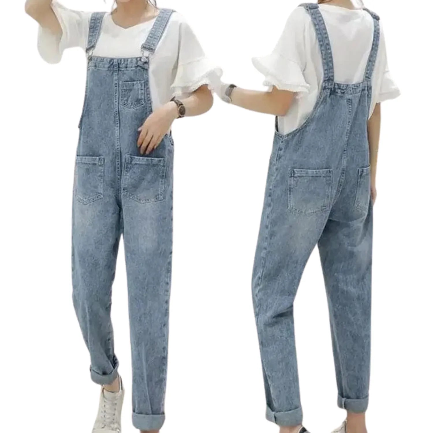 Salopette en Jean Décontractée pour Femme - Style Minimaliste et Confortable - Salopette Mania