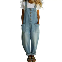 Salopette en Jean Femme Ajourée Harajuku