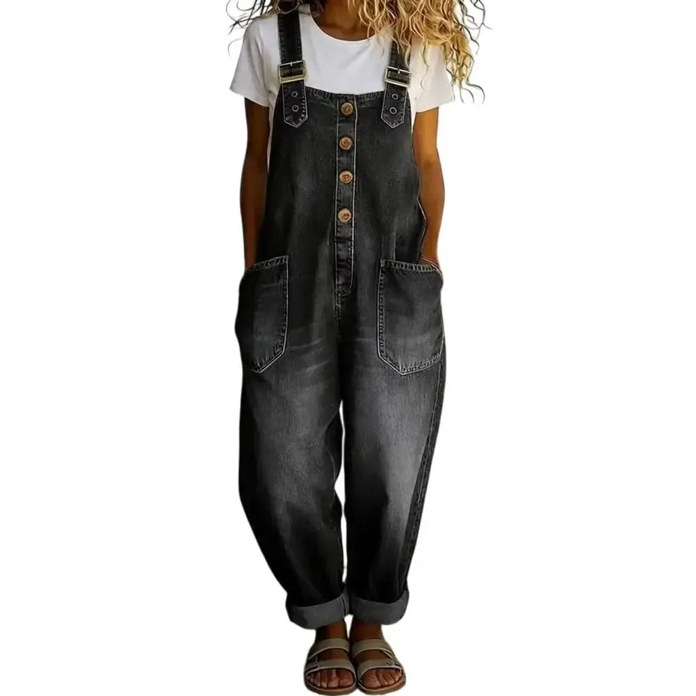 Salopette en Jean Femme Ajourée Harajuku