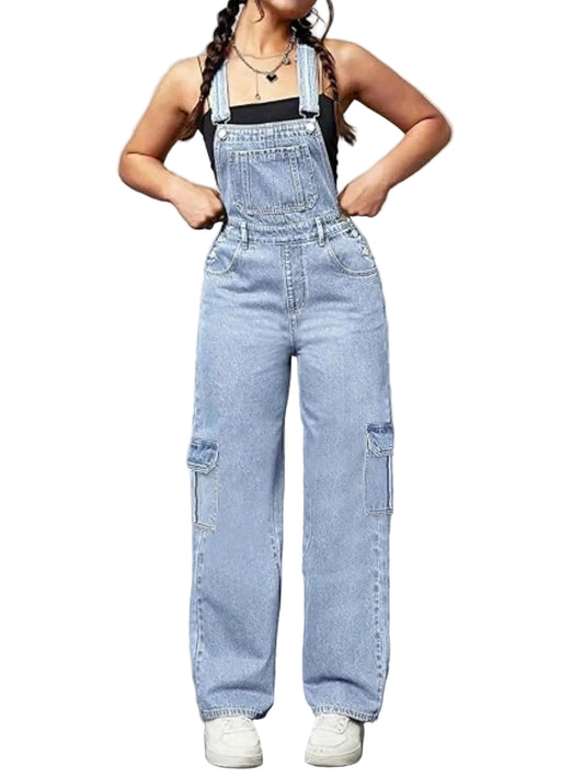 Salopette en Jean Femme Baggy Jambe Large