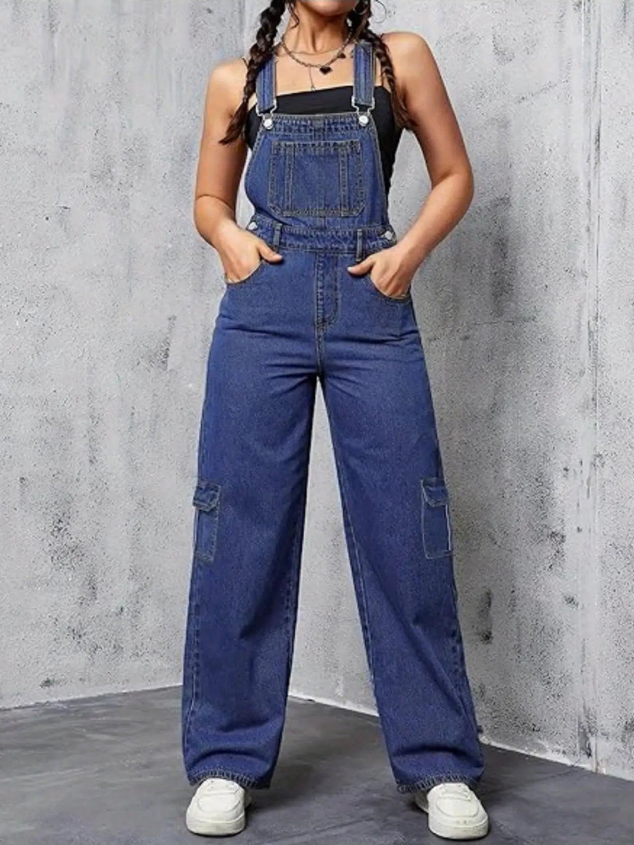 Salopette en Jean Femme Baggy Jambe Large