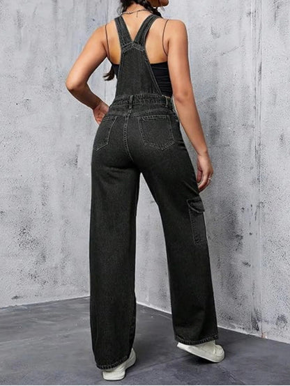 Salopette en Jean Femme Baggy Jambe Large