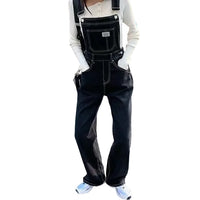 Salopette en Jean Femme Boutonnée Style Coréen