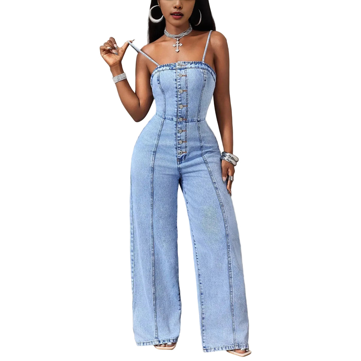 Salopette en Jean Femme Dos Nu Vintage