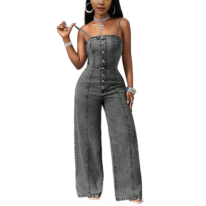 Salopette en Jean Femme Dos Nu Vintage